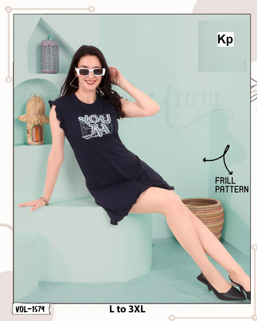 Vol 1579 Kp Cotton Women Long Tshirt Wholesale Price