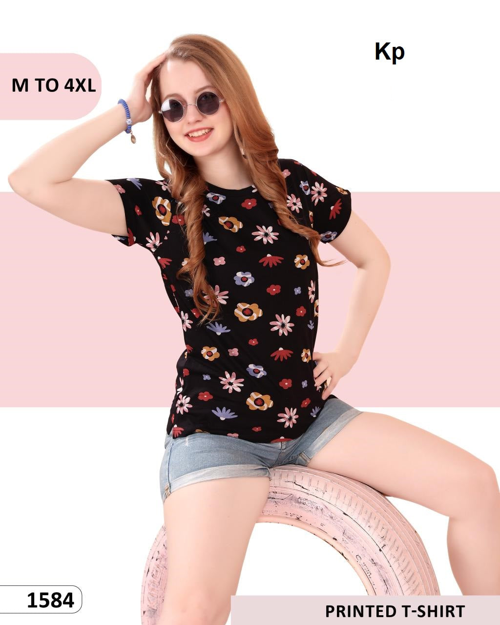 Vol 1584 Kp Cotton Women Tshirt Exporter India