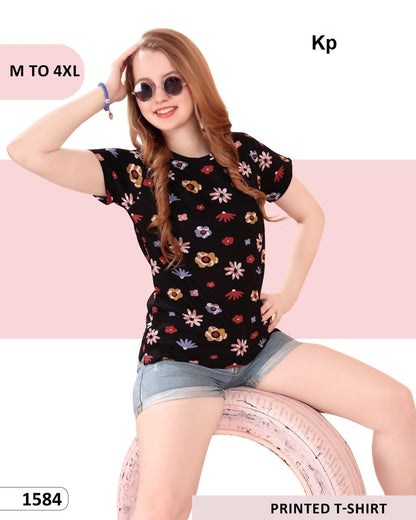 Vol 1584 Kp Cotton Women Tshirt Exporter India