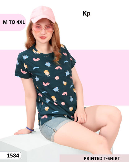 Vol 1584 Kp Cotton Women Tshirt Exporter India