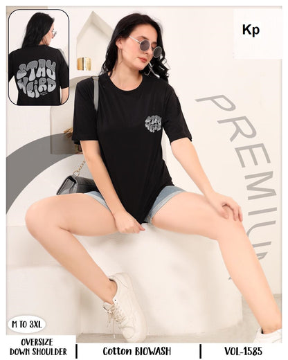 Vol 1585 Kp Cotton Women Oversized Tshirt Supplier India