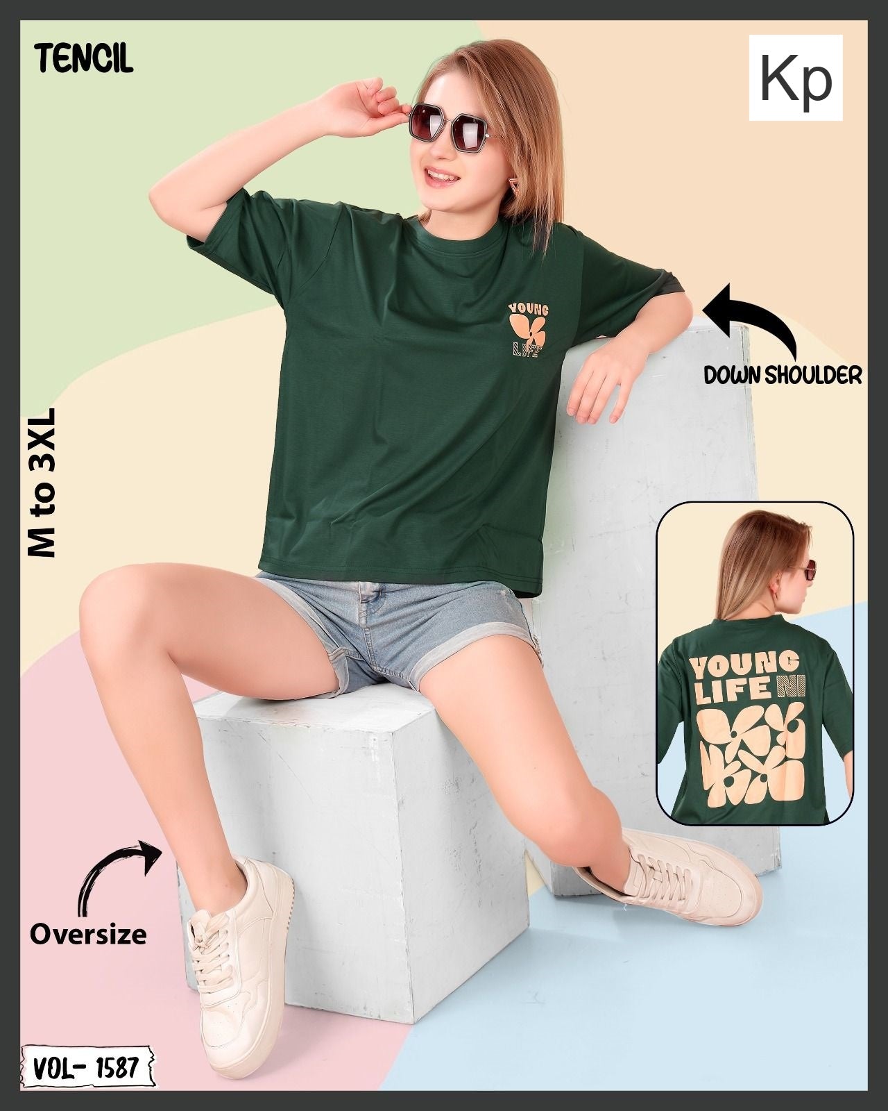 Vol 1587 Kp Tencil Women Oversized Tshirt Exporter Ahmedabad