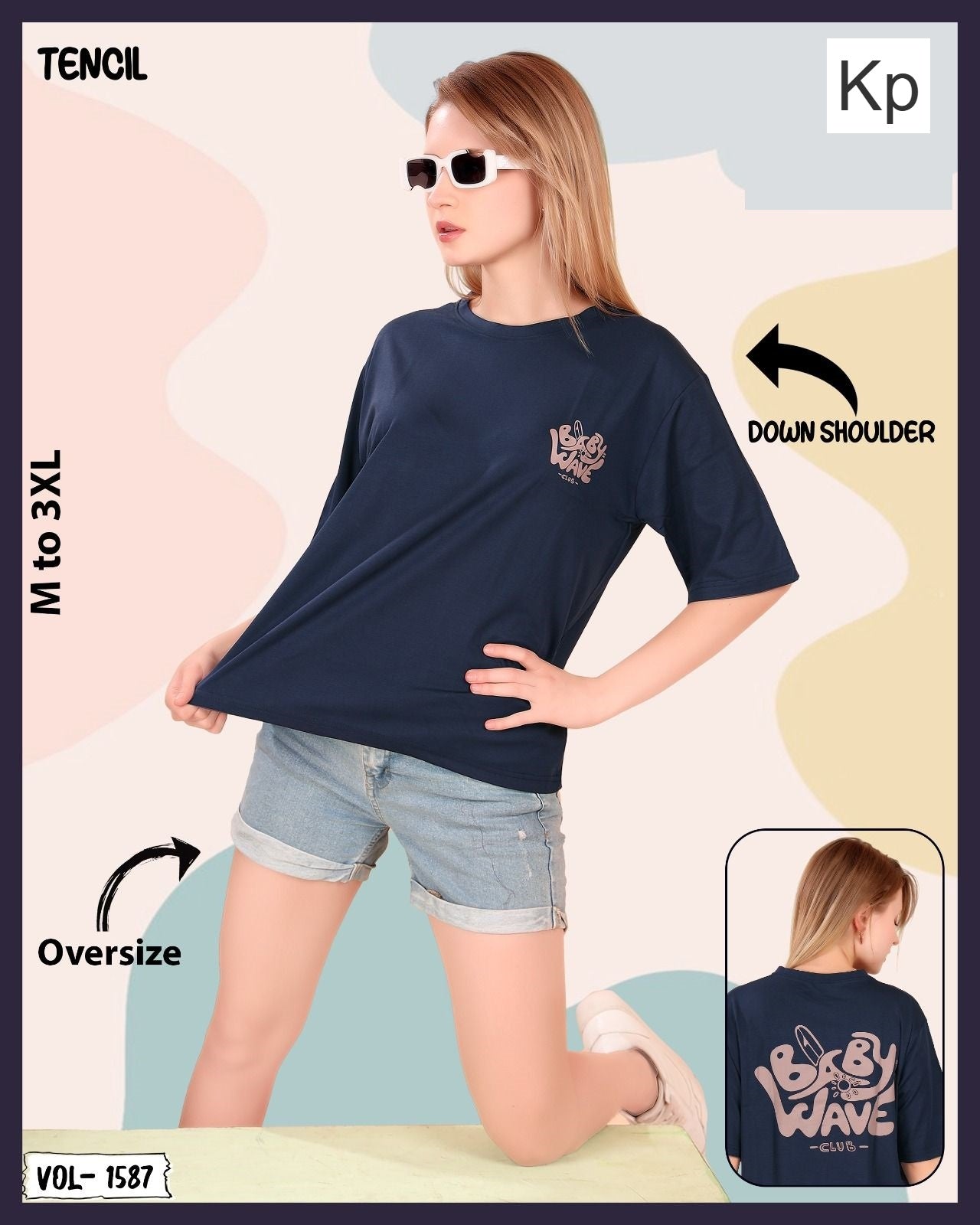 Vol 1587 Kp Tencil Women Oversized Tshirt Exporter Ahmedabad