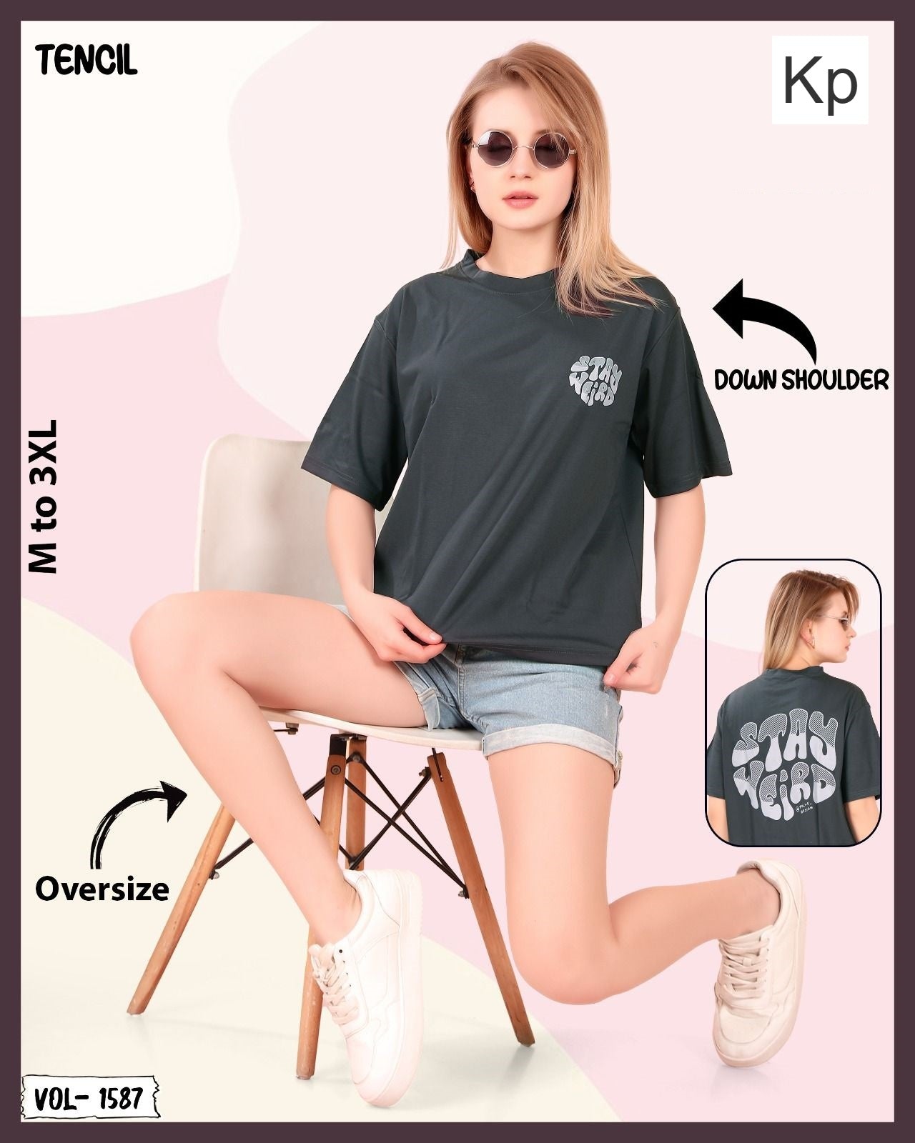 Vol 1587 Kp Tencil Women Oversized Tshirt Exporter Ahmedabad