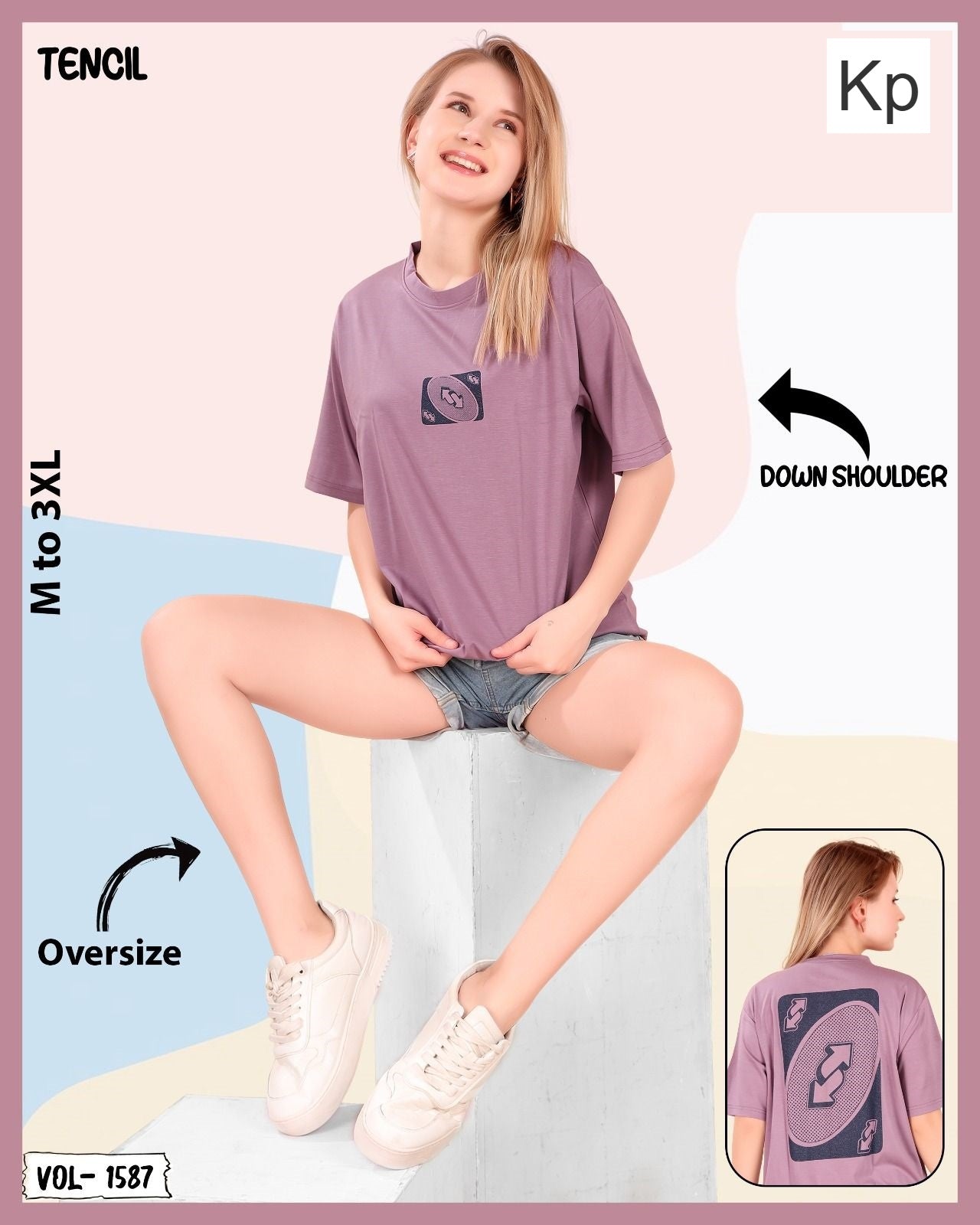 Vol 1587 Kp Tencil Women Oversized Tshirt Exporter Ahmedabad