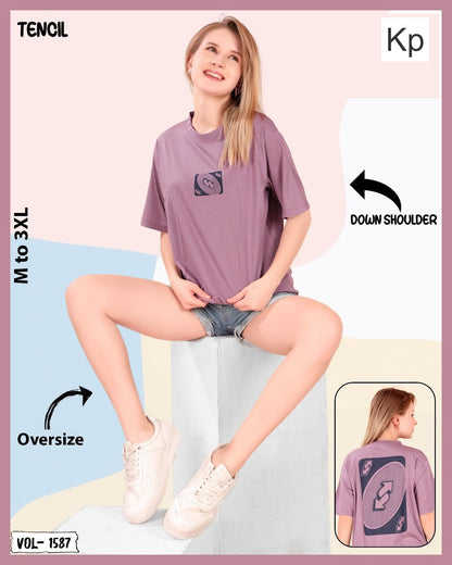 Vol 1587 Kp Tencil Women Oversized Tshirt Exporter Ahmedabad