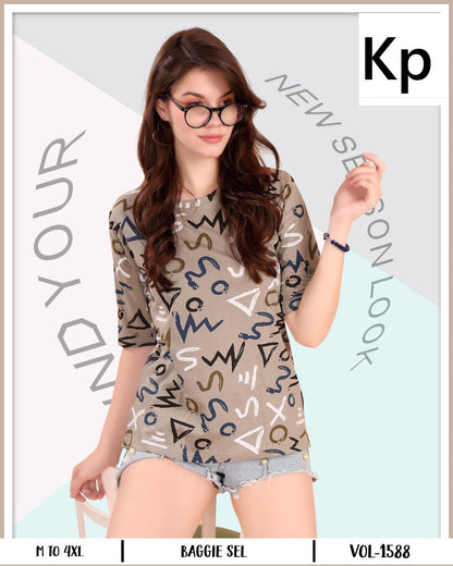 Vol 1588 Kp Cotton Women Tshirt Exporter India