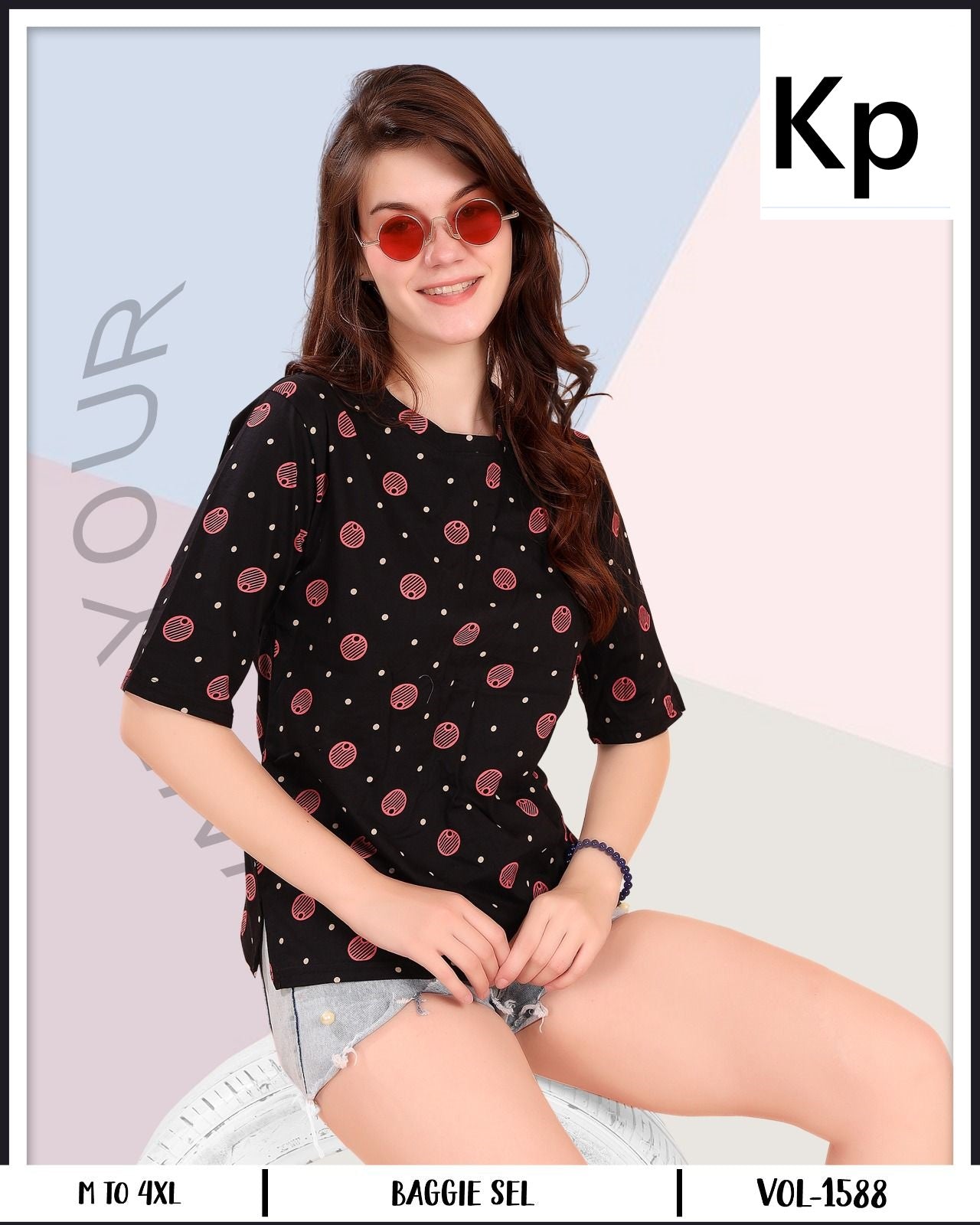 Vol 1588 Kp Cotton Women Tshirt Exporter India