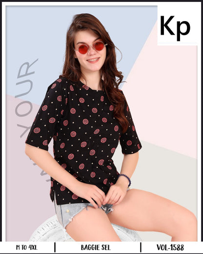 Vol 1588 Kp Cotton Women Tshirt Exporter India
