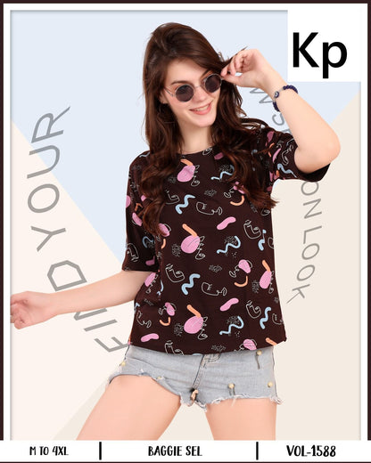 Vol 1588 Kp Cotton Women Tshirt Exporter India