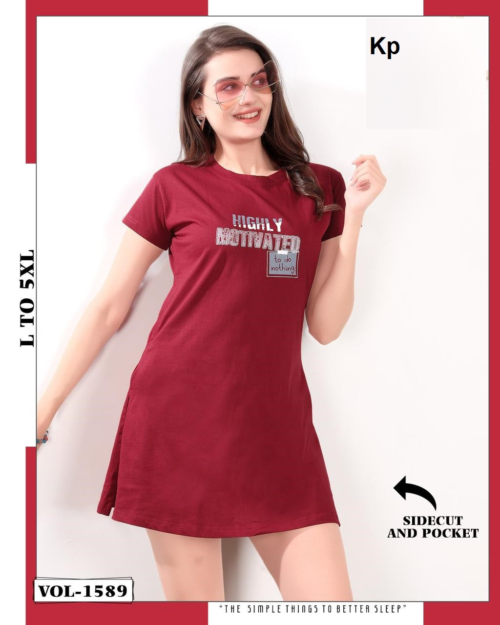 Vol 1589 Kp Cotton Women Long Tshirt Manufacturer