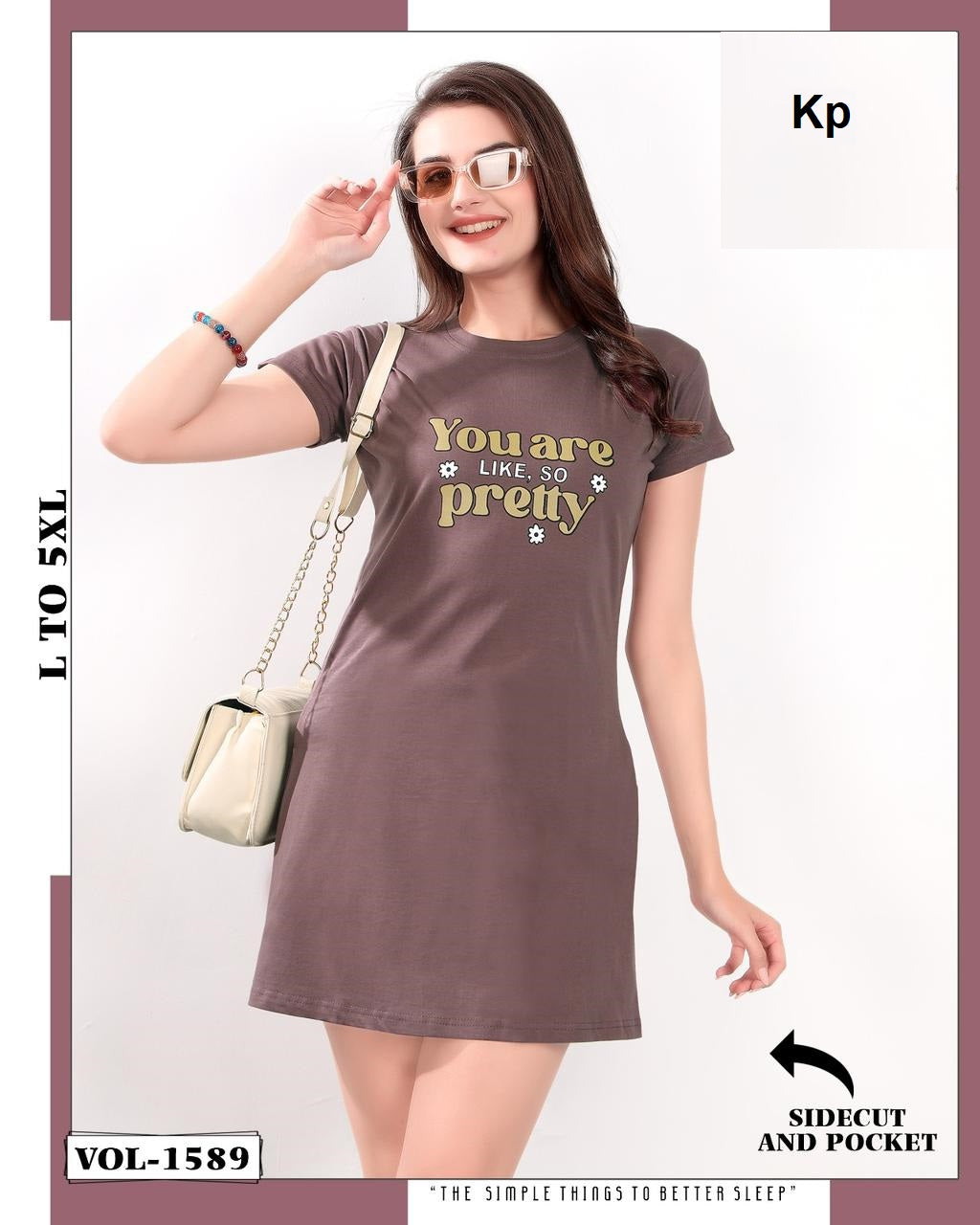 Vol 1589 Kp Cotton Women Long Tshirt Manufacturer
