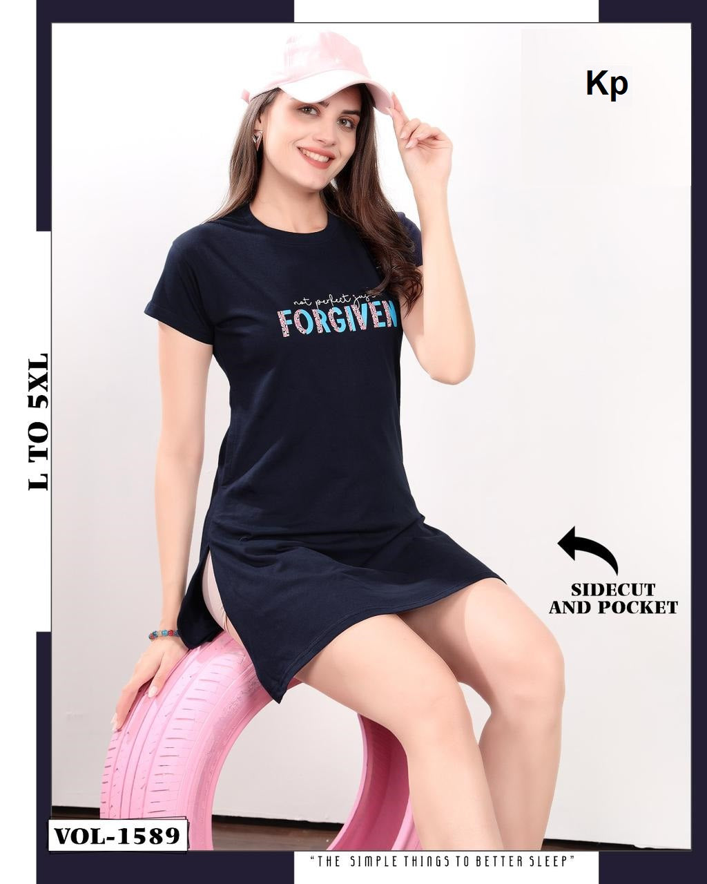 Vol 1589 Kp Cotton Women Long Tshirt Manufacturer