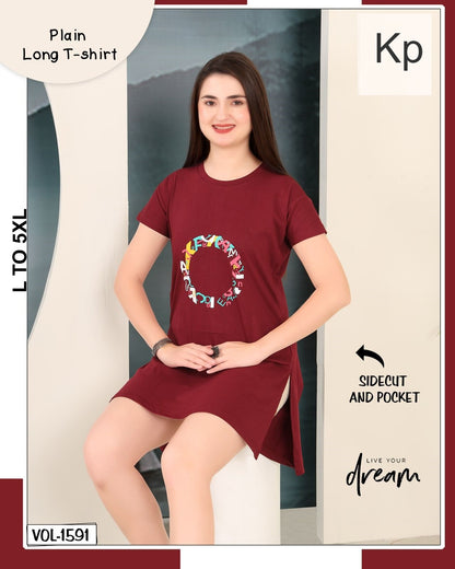 vol 1591 kp women long tshirt exporter gujarat
