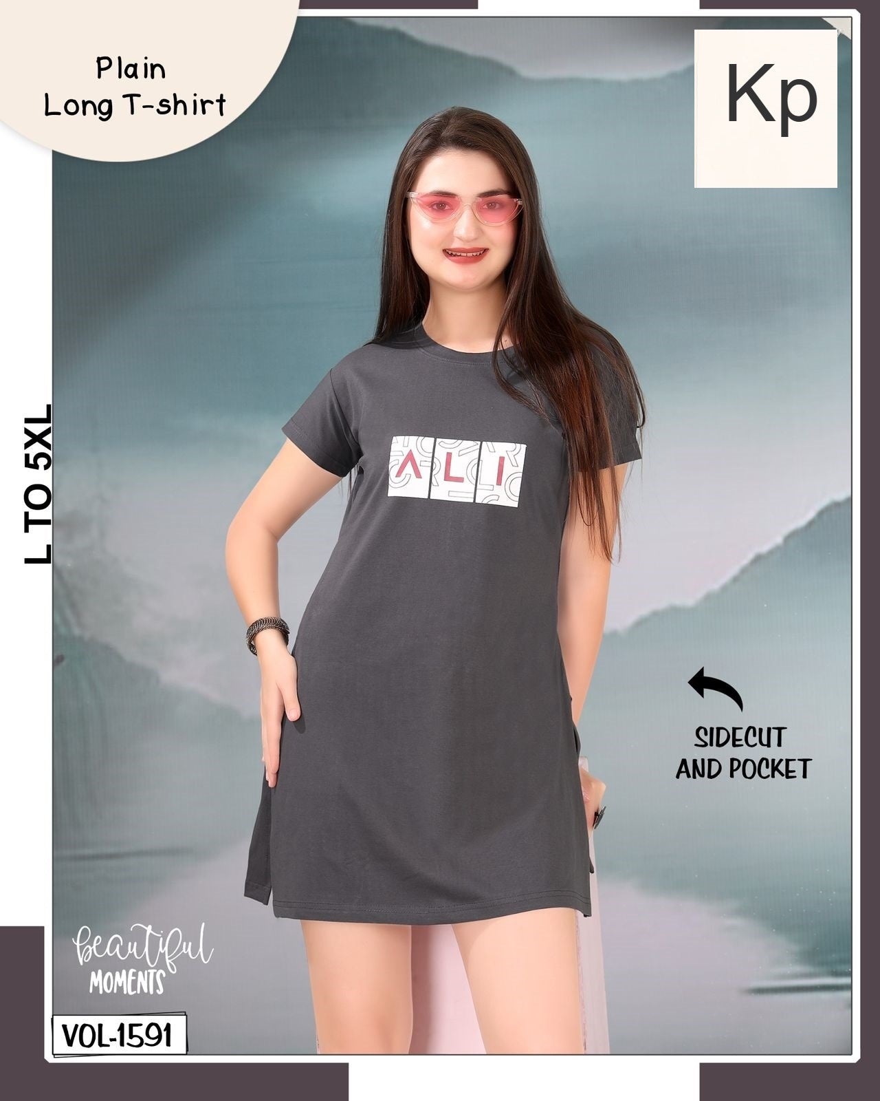 vol 1591 kp women long tshirt exporter gujarat