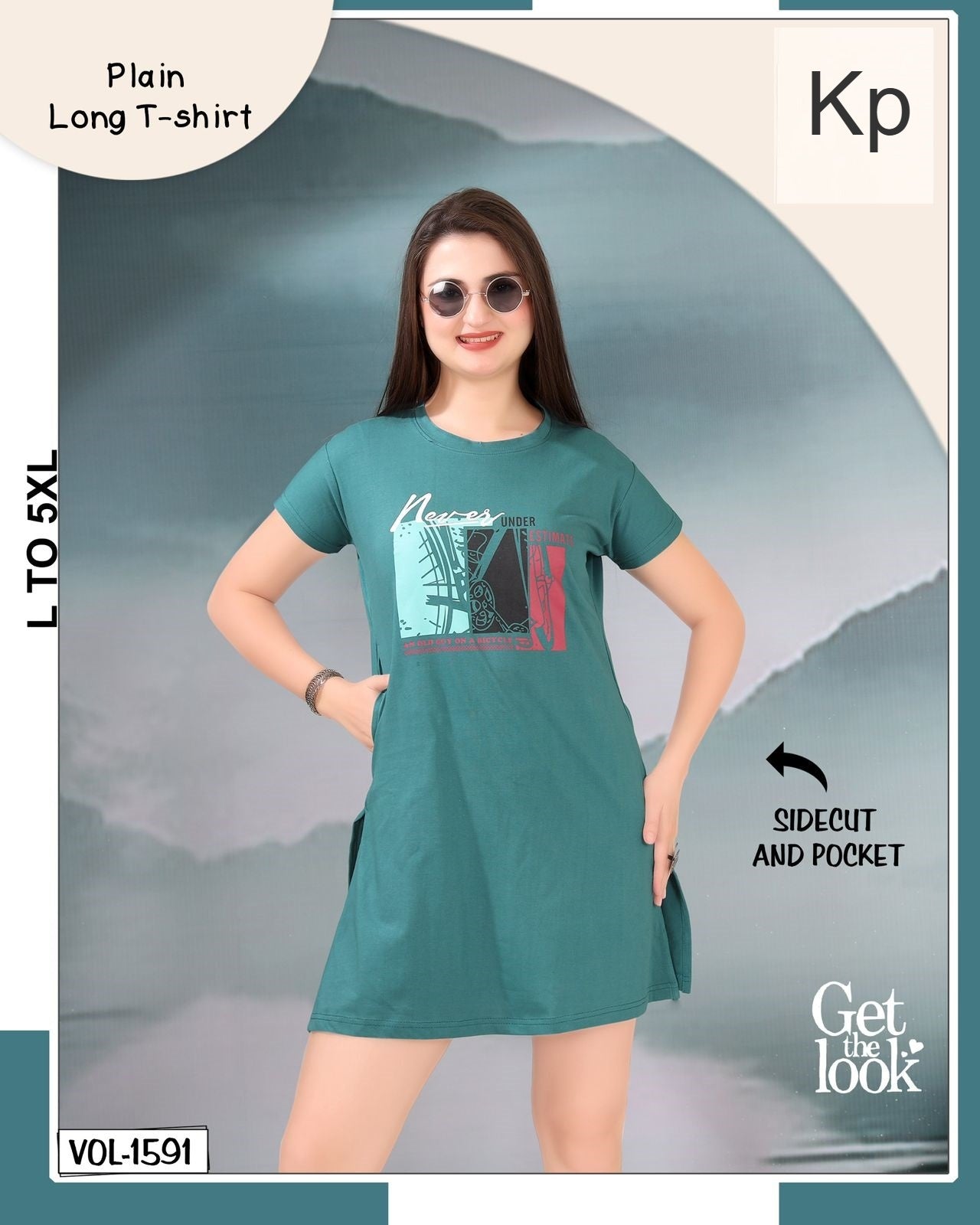 vol 1591 kp women long tshirt exporter gujarat
