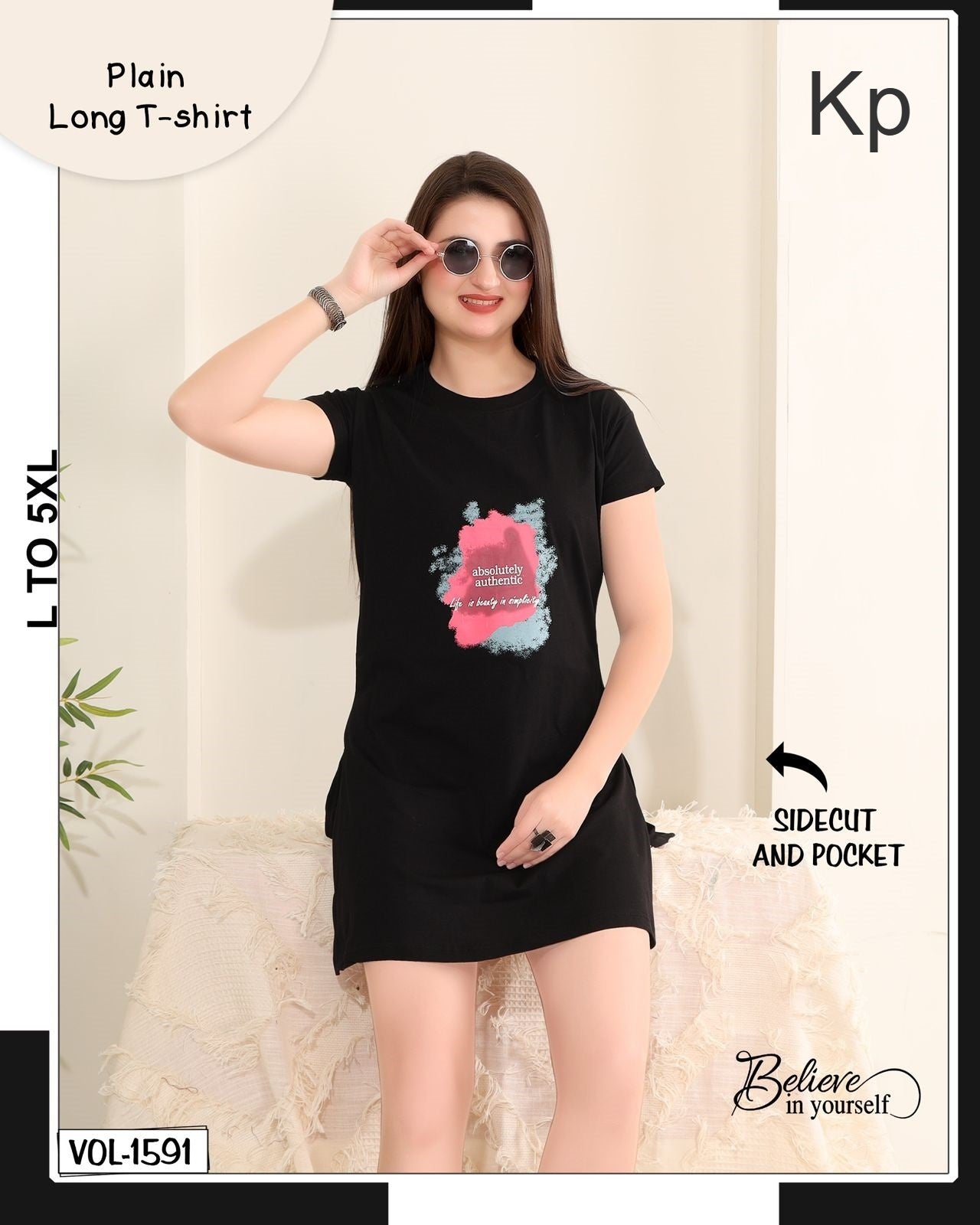 vol 1591 kp women long tshirt exporter gujarat