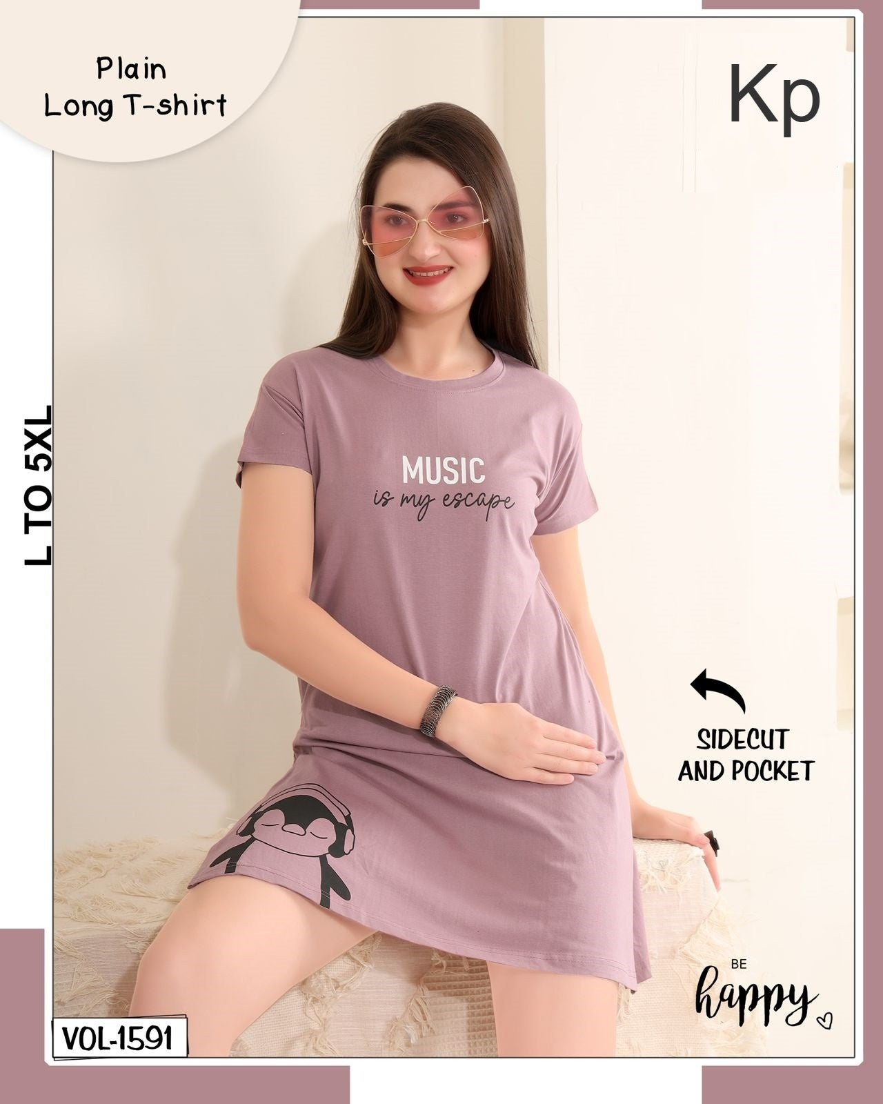 vol 1591 kp women long tshirt exporter gujarat