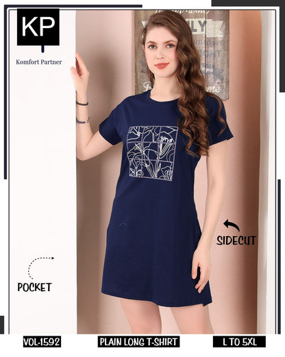 Vol 1592 Kp Hosiery Women Long Tshirt Exporter India