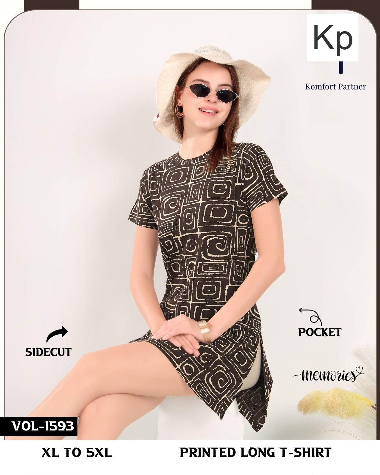 Vol 1593 Kp Cotton Women Long Tshirt Wholesale Price