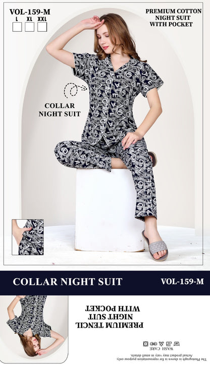 Vol 159 M Jyc Sinker Collar Night Suits Supplier Ahmedabad