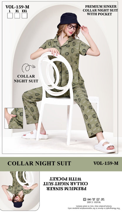 Vol 159 M Jyc Sinker Collar Night Suits Supplier Ahmedabad