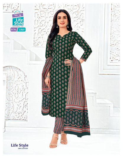 Vol 15 Mcm Lifestyle Readymade Cotton Pant Suits Wholesaler Ahmedabad