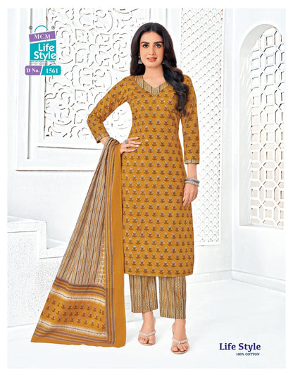 Vol 15 Mcm Lifestyle Readymade Cotton Pant Suits Wholesaler Ahmedabad