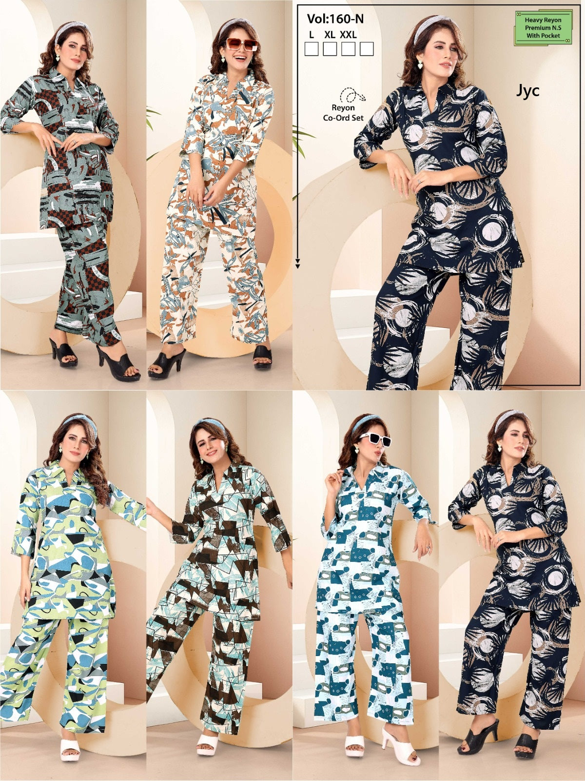 Vol 160 N Jyc Rayon 22Kg Co Ord Set Exporter