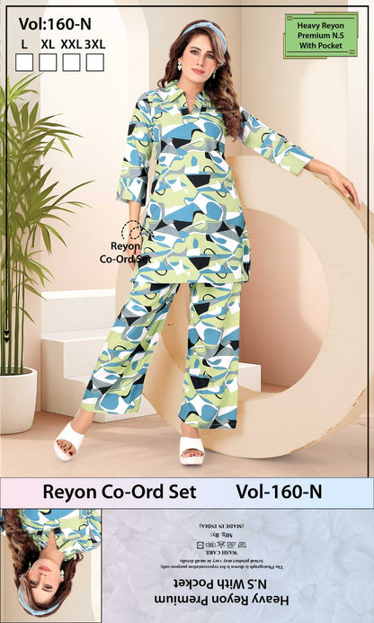 Vol 160 N Jyc Rayon 22Kg Co Ord Set Exporter