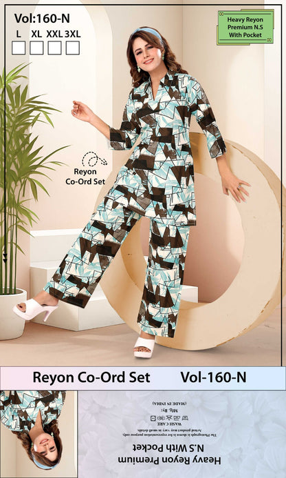 Vol 160 N Jyc Rayon 22Kg Co Ord Set Exporter