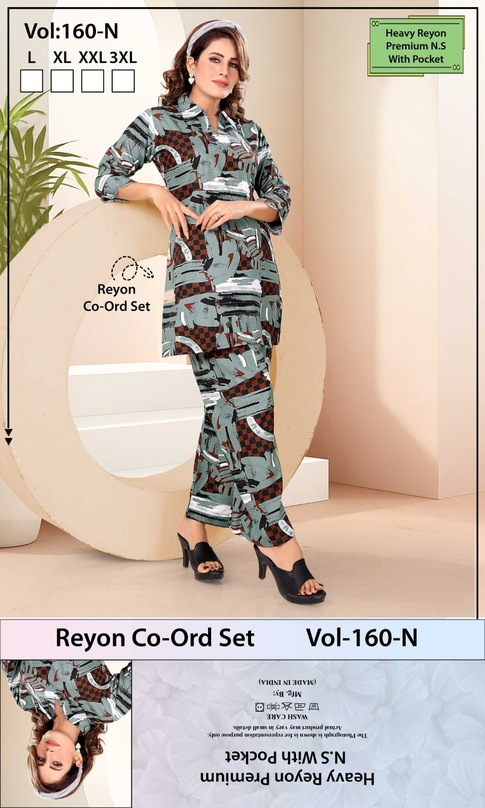 Vol 160 N Jyc Rayon 22Kg Co Ord Set Exporter