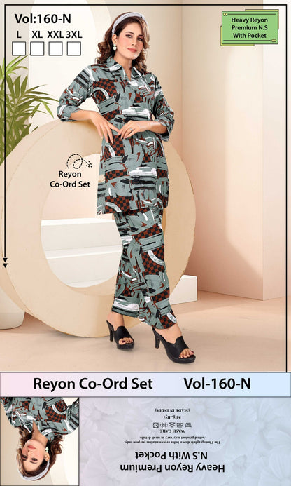 Vol 160 N Jyc Rayon 22Kg Co Ord Set Exporter
