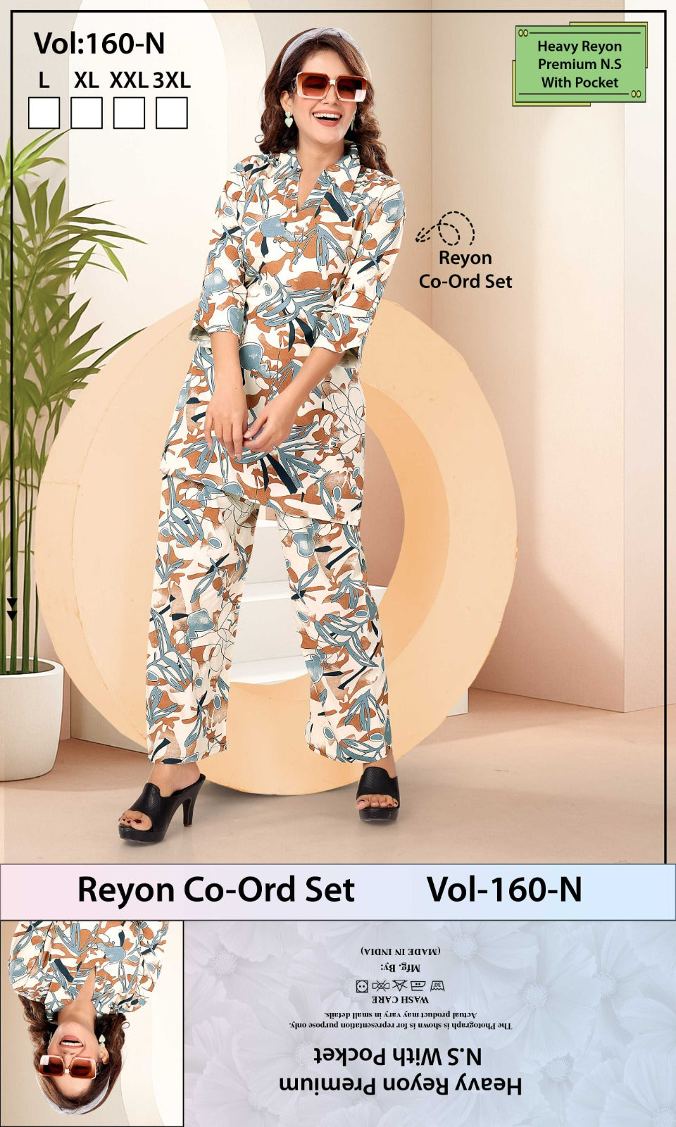 Vol 160 N Jyc Rayon 22Kg Co Ord Set Exporter