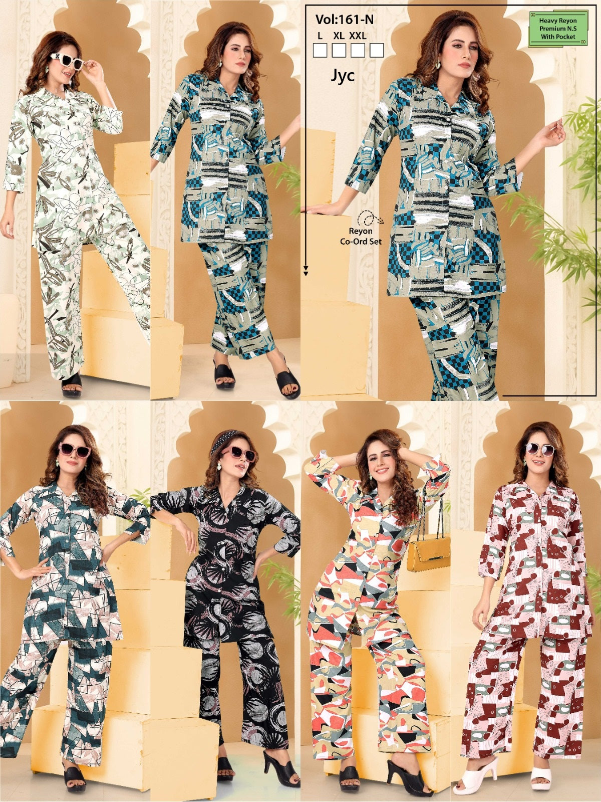 Vol 161 N Jyc Rayon 22Kg Co Ord Set Supplier