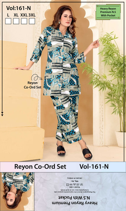 Vol 161 N Jyc Rayon 22Kg Co Ord Set Supplier