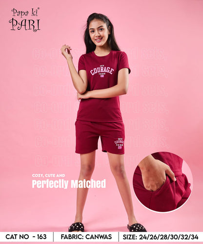 Vol 163 Papa Ki Pari Canvas Girls Shorts Set Supplier India