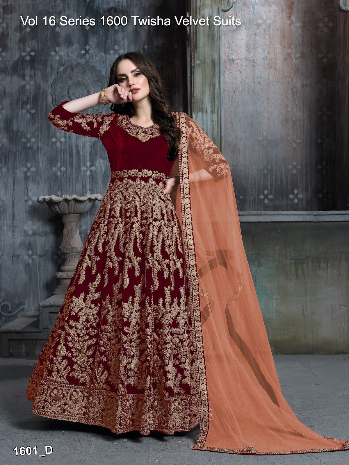 Vol 16 Series 1600 Twisha Velvet Suits Exporter Ahmedabad
