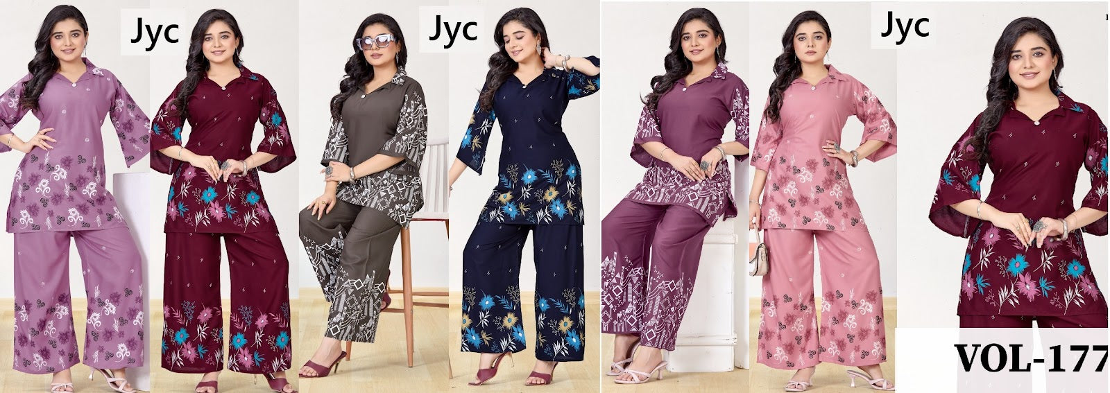 Vol 177 Jyc Reyon Co Ord Set Supplier Ahmedabad