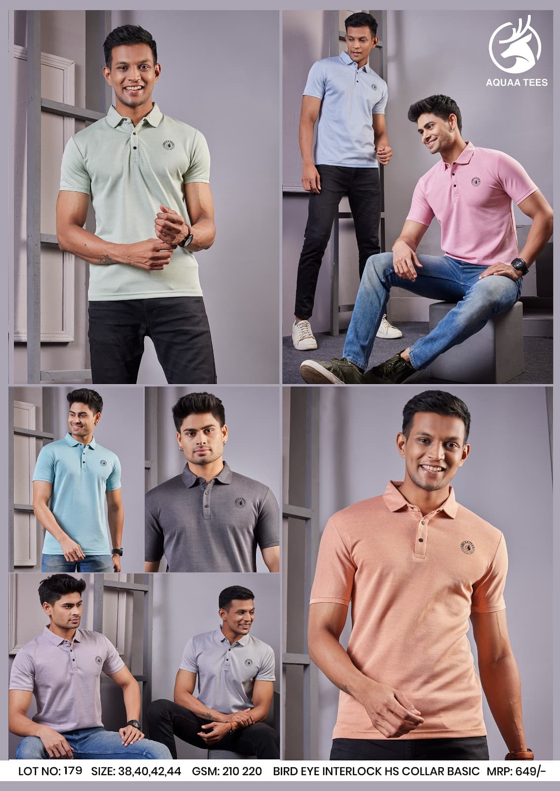 Vol 179 Aquaa Tees Interlock Mens Tshirts Manufacturer Gujarat