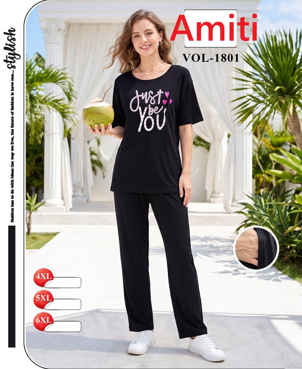 Vol 1801 Amiti Hosiery Pyjama Night Suits Supplier India