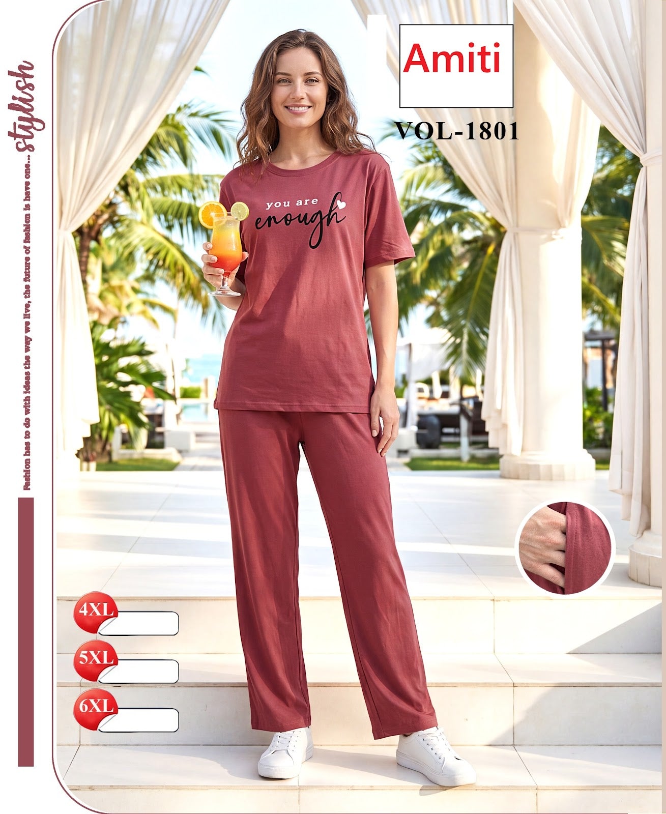 Vol 1801 Amiti Hosiery Pyjama Night Suits Supplier India