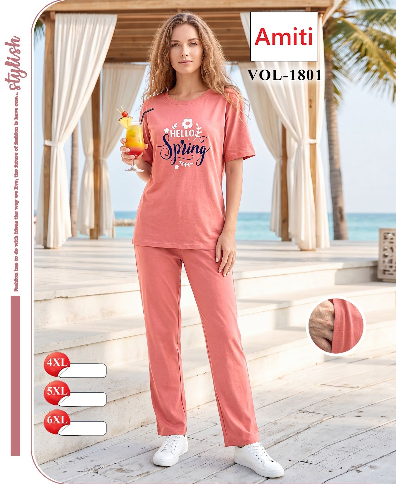 Vol 1801 Amiti Hosiery Pyjama Night Suits Supplier India