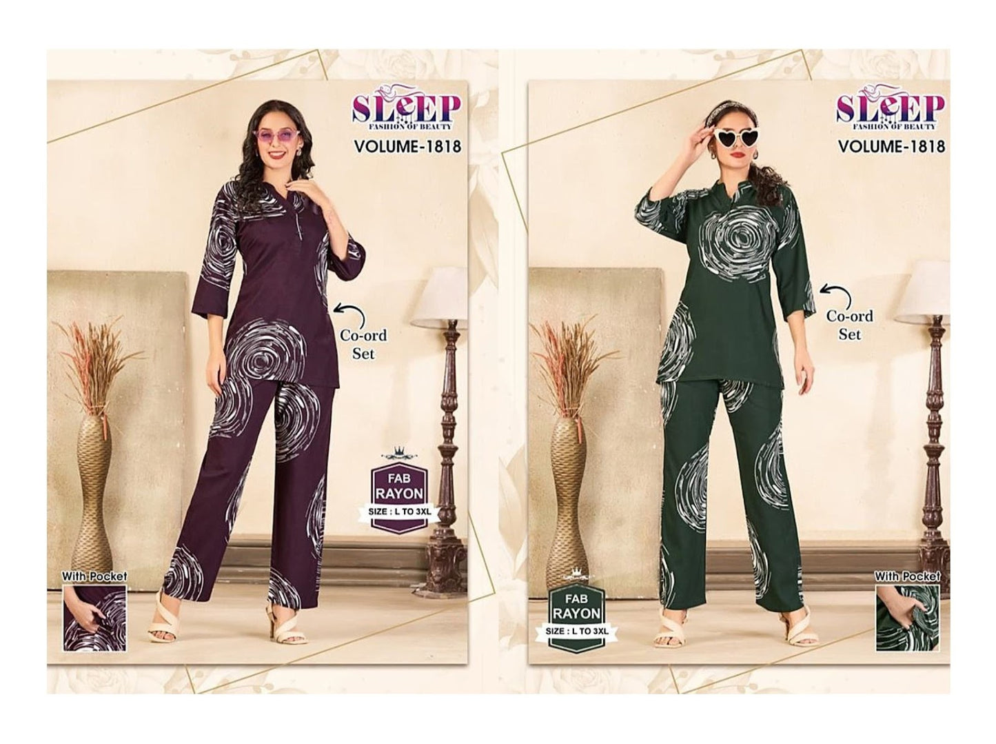 Vol 1818 Sleep Faith Lady Rayon Co Ord Set Manufacturer