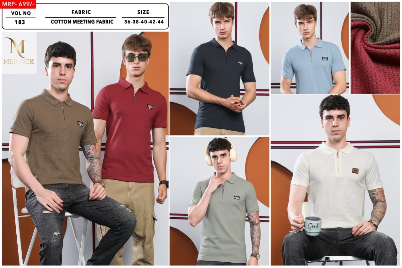 Vol 183 Mervick Cotton Kniting Mens Tshirts Supplier