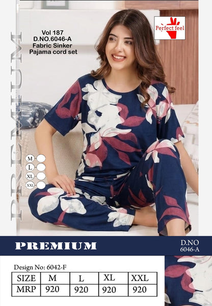 Vol 187 Dn 6046 Perfect Feel Sinker Co Ord Set Exporter Ahmedabad