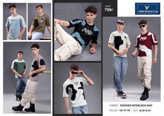 Vol 188 To 195 High Density Feather Knit Mens Tshirts Manufacturer Gujarat