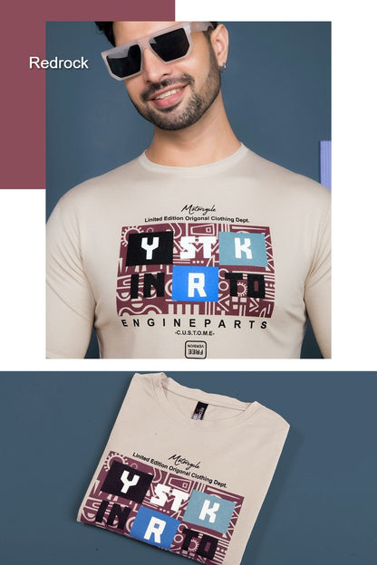 Vol 189-196 Redrock Tencil Lycra Mens Tshirts Supplier Gujarat