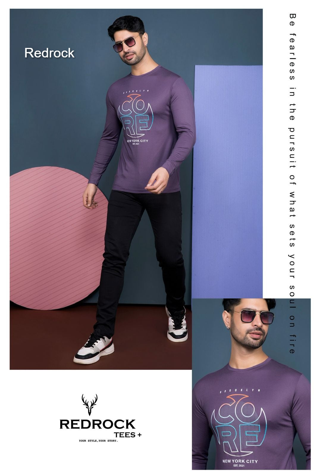Vol 189-196 Redrock Tencil Lycra Mens Tshirts Supplier Gujarat