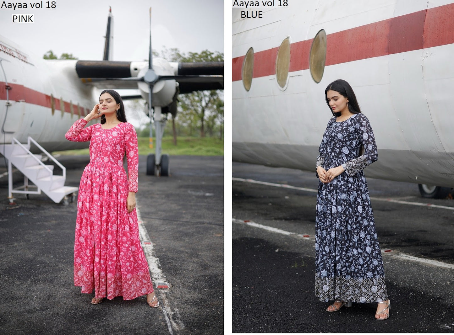 Vol 18 Aayaa Faux Georgette One Piece Gown Wholesaler India